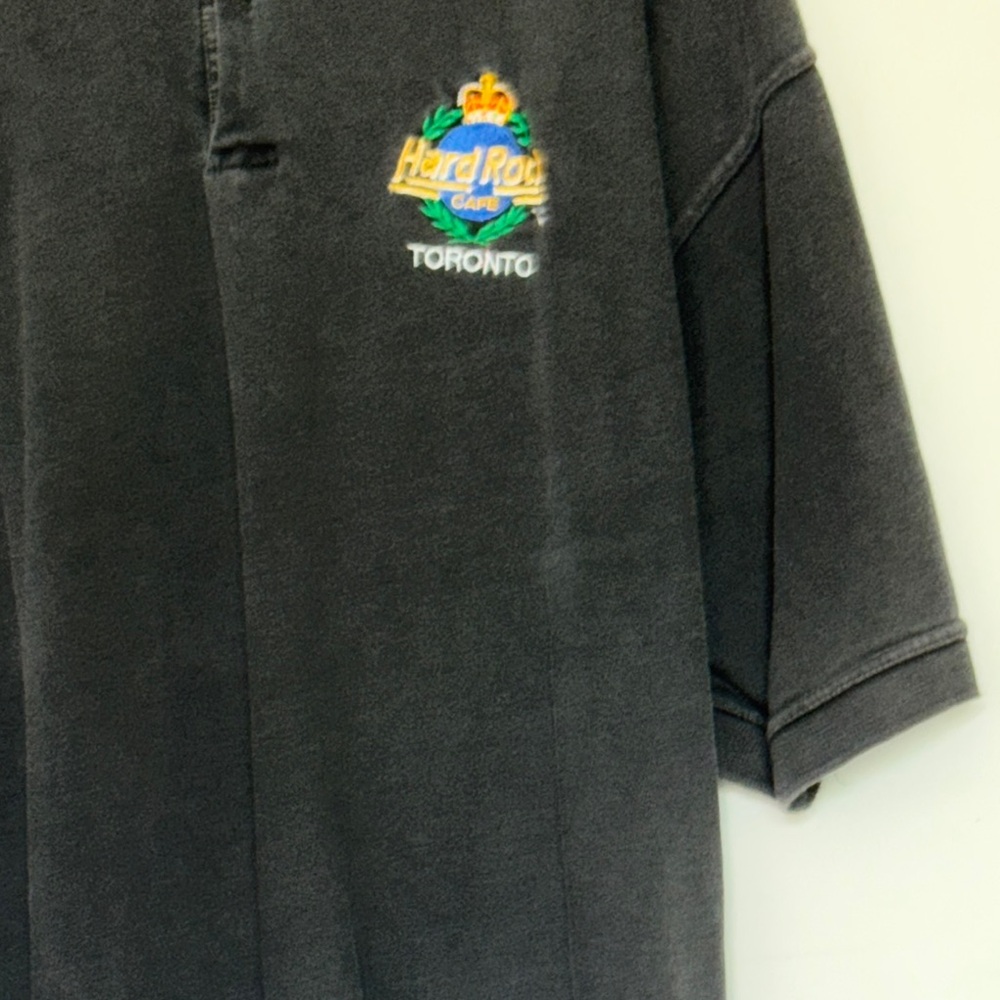 Hard Rock Cafe Black Polo Shirt with Iconic Chest Logo